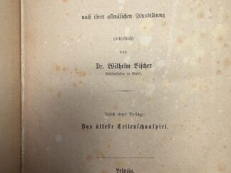 <b>Vischer, Wilhelm.</b><br />Die Sage von der Befreiung der Waldstädte nach ihrer allmälichen Ausbildung untersucht. Nebst einer Beilage: Das älteste Tellenschauspiel.