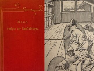 <p class="headtitle">Hauptwerk des Wiener Kreises erstmals mit der berühmten Perspektive aus dem linken Auge.</p><b>Mach, Ernst.</b><br />Die Analyse der Empfindungen und das Verhältnis des Physischen zum Psychischen.