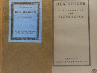 <b>Kafka, Franz.</b><br />Der Heizer. Ein Fragment.